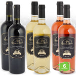 Confezione con 6 bottiglie da 750 ml di vino D.O.C. Castel del Monte MIX