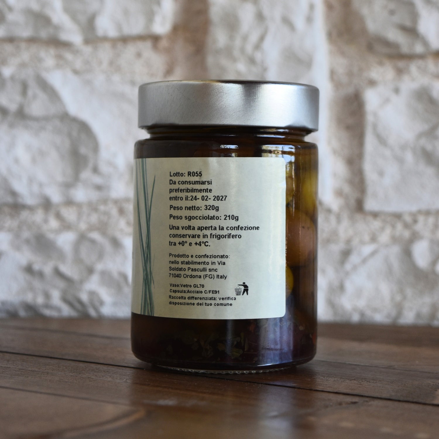 359 gr Black olives seasoned in extra virgin olive oil