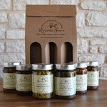 Coffret de six pots de 359 g de légumes mélangés à l'huile d'olive vierge extra