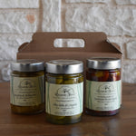 Case with three 359 g jars of mixed vegetables in oil in extra virgin olive oil