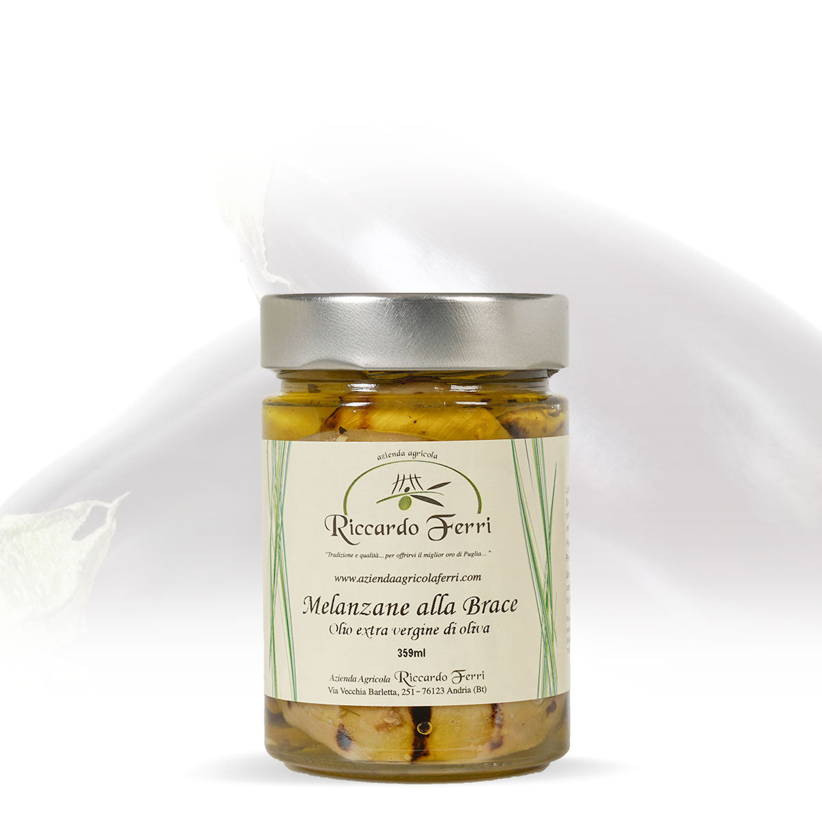 359 gr Melanzane alla brace sott’olio con olio extra vergine d’oliva