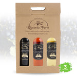 Valigetta con 3 bottiglie da 750 ml di vino D.O.C. Castel del Monte MIX