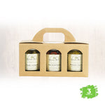 Case with three 359 g jars of mixed vegetables in oil in extra virgin olive oil