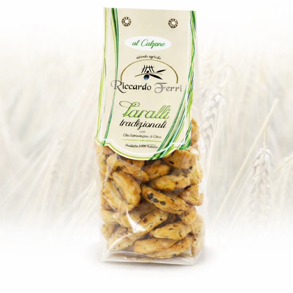 250 gr Pack of traditional taralli made with extra virgin olive oil