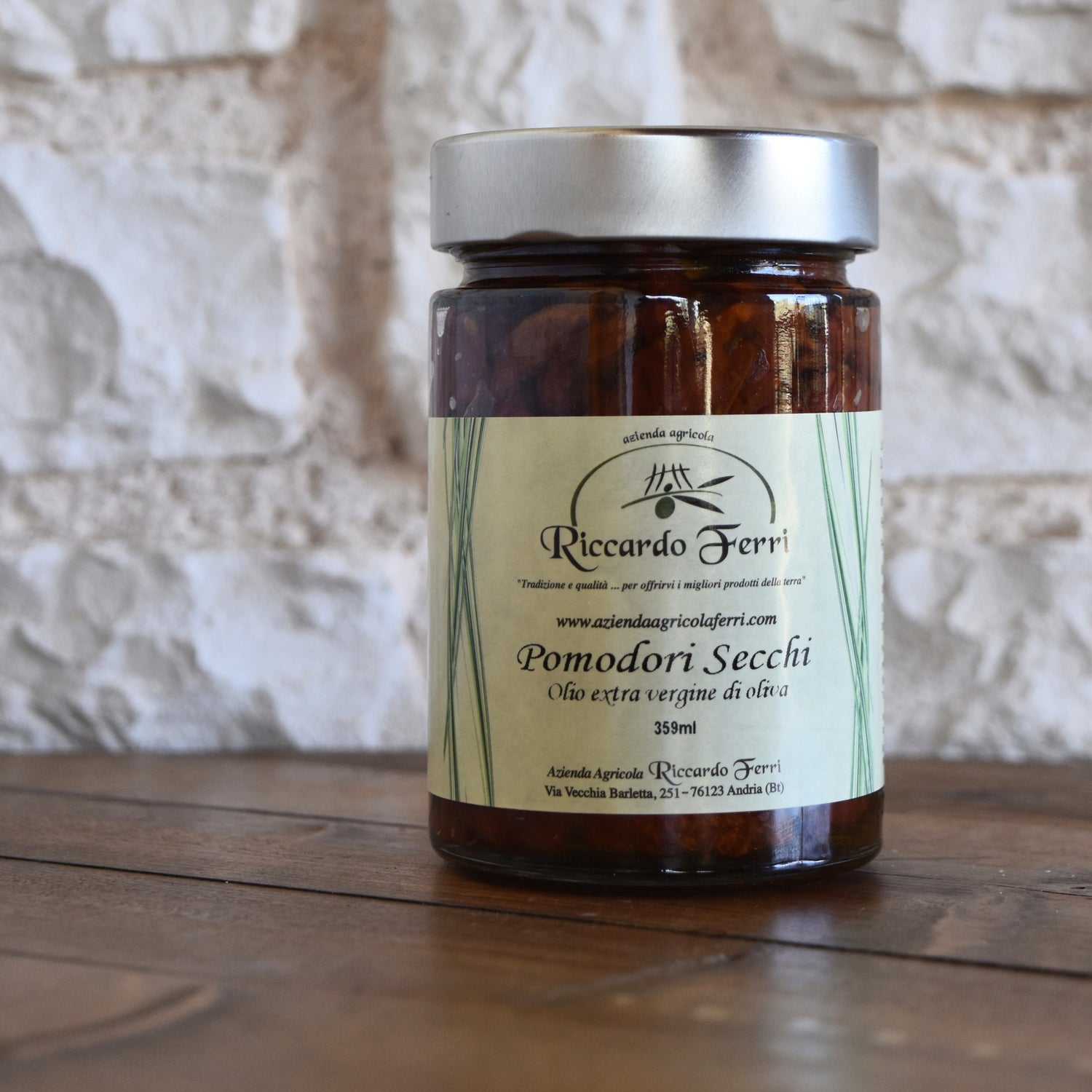 359 gr Pomodori secchi sott’olio con olio extra vergine d’oliva