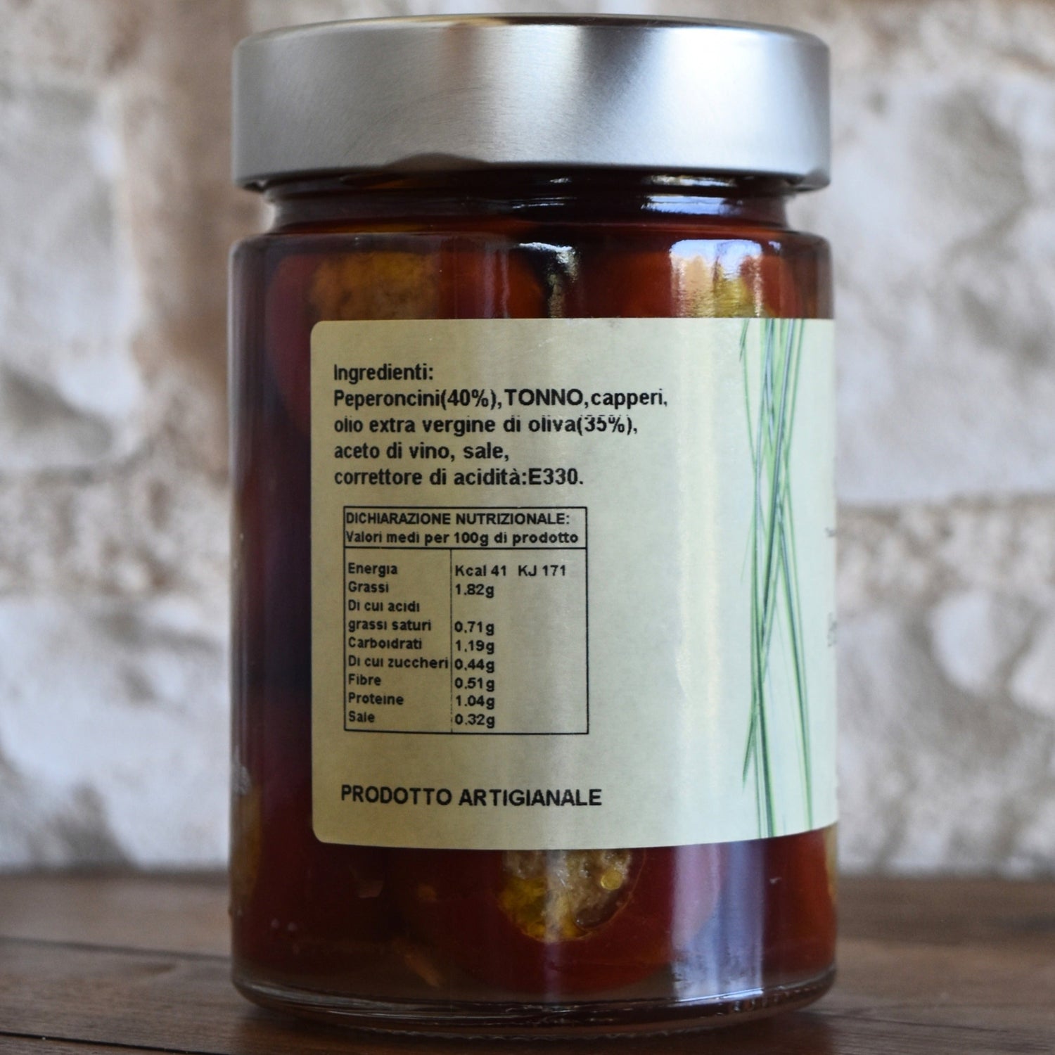 359 gr de piments farcis à l'huile d'olive extra vierge