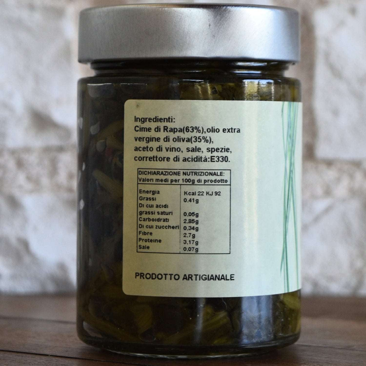359 gr de fanes de navet à l'huile d'olive extra vierge