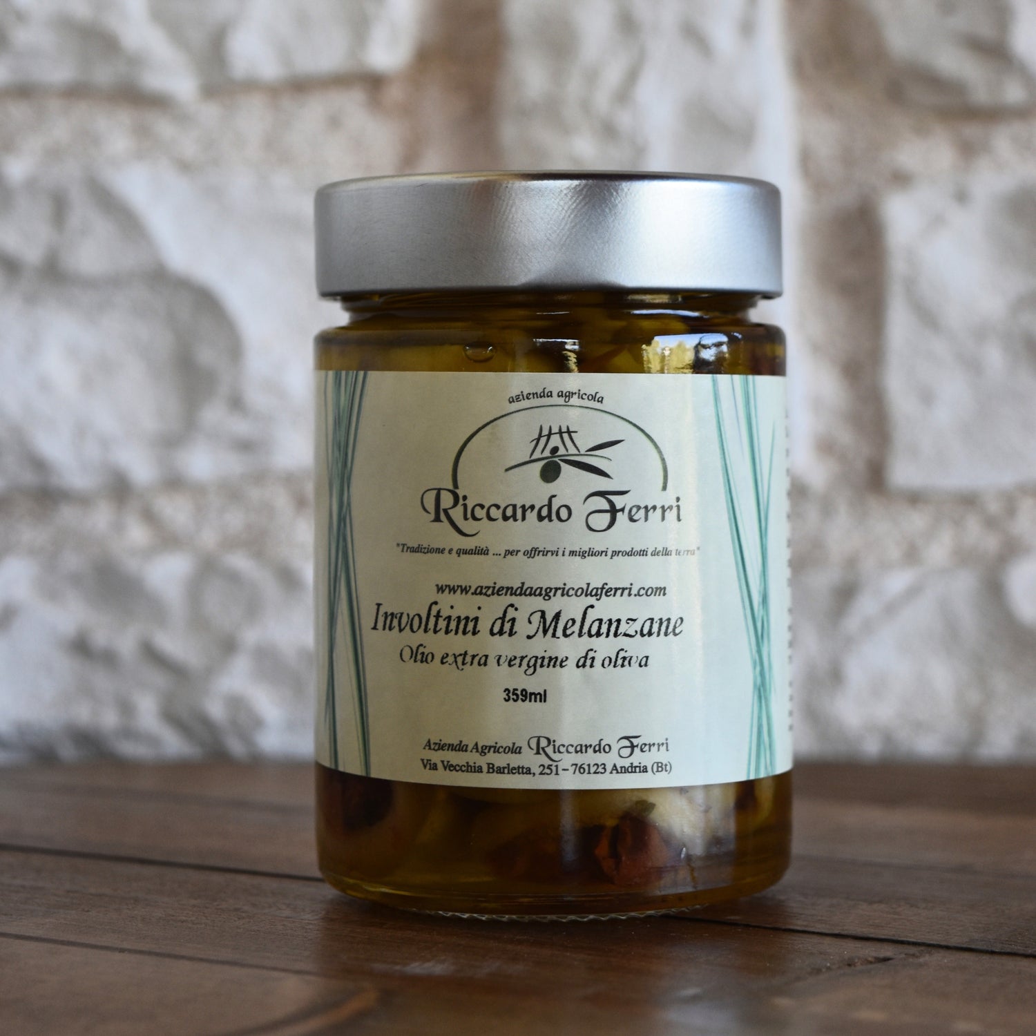 359 gr Eggplant rolls in oil with extra virgin olive oil