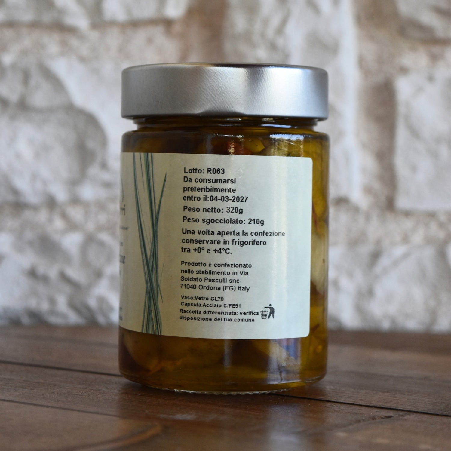 359 gr Eggplant rolls in oil with extra virgin olive oil