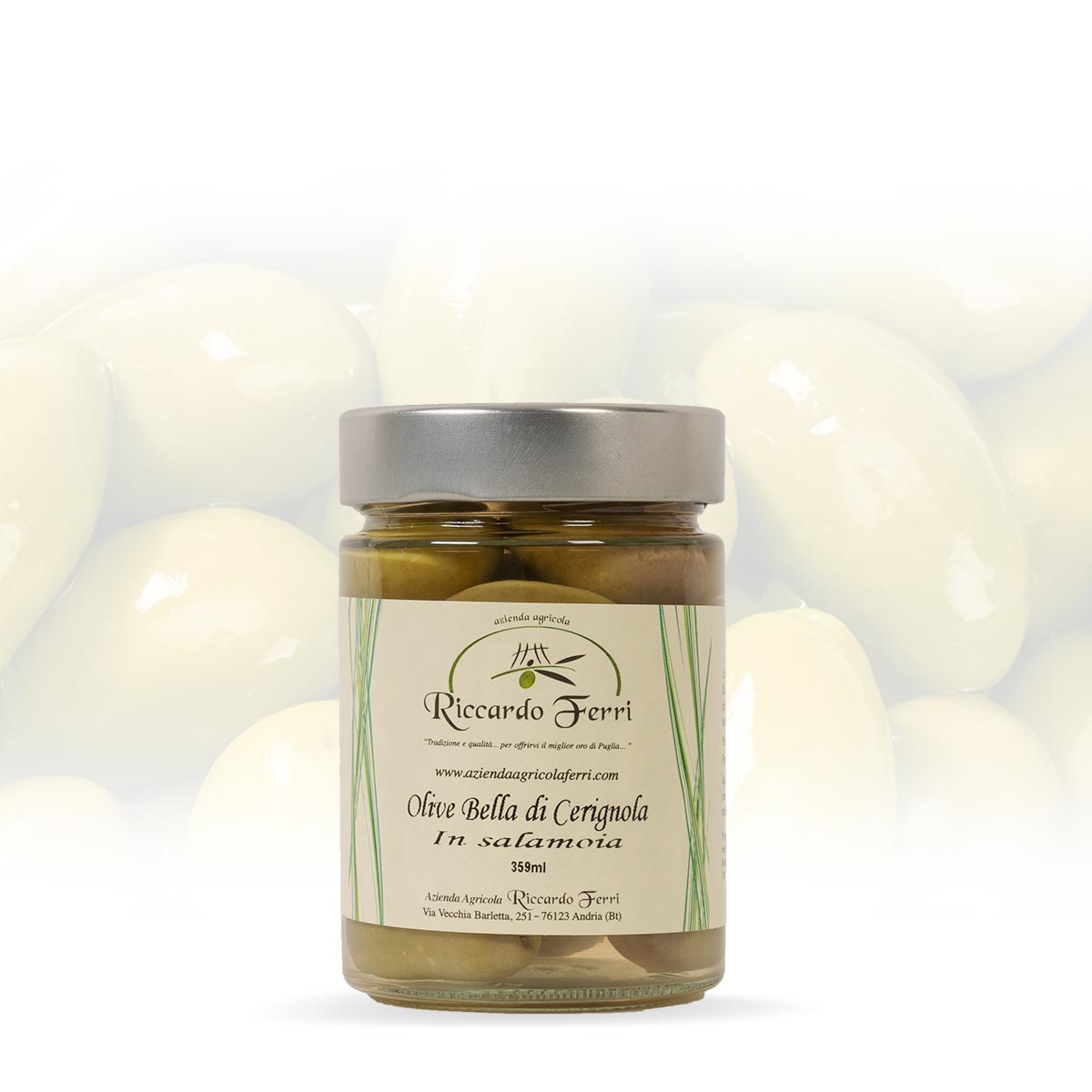359 gr Green olives Bella di Cerignola in brine