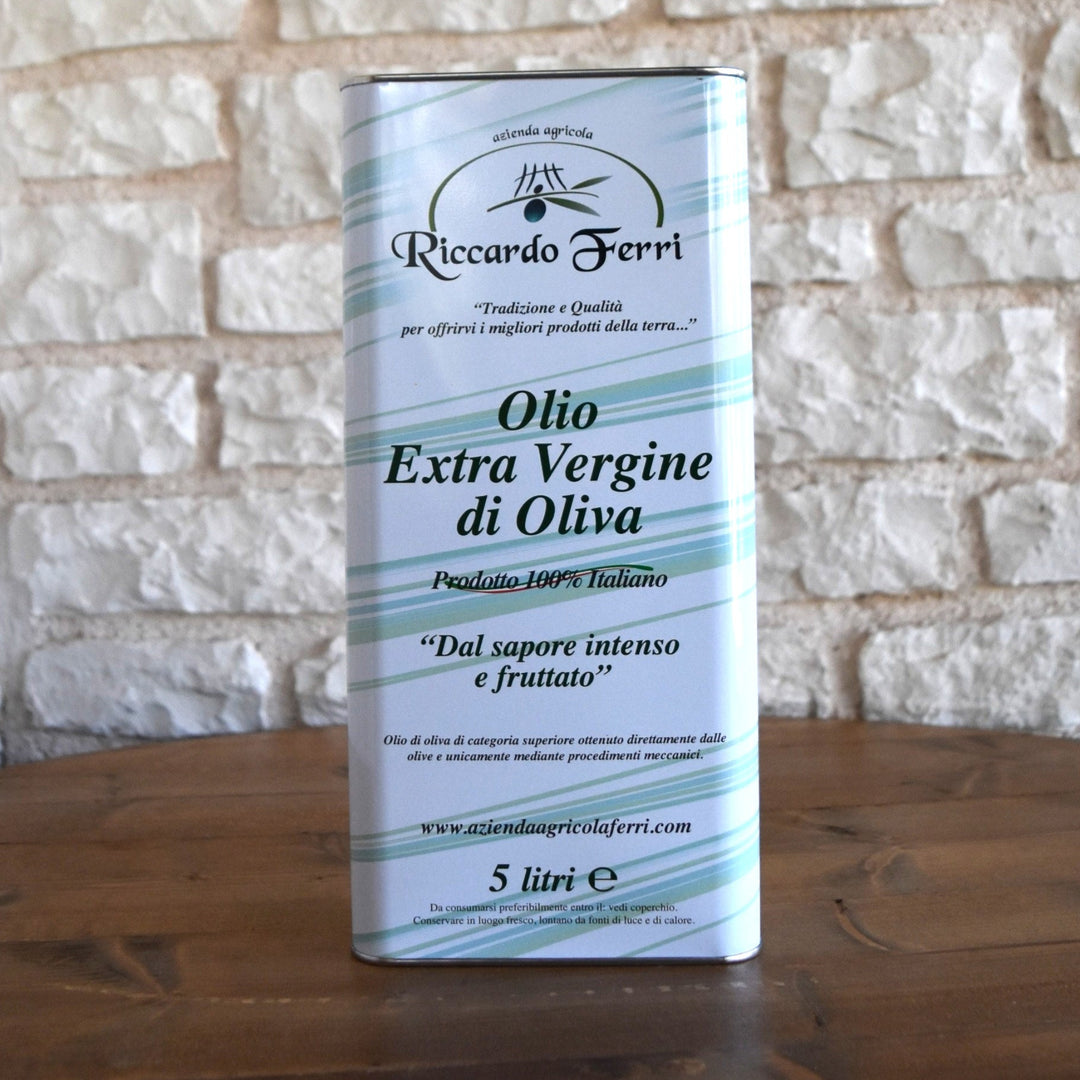 Bidon de 5 litres d'huile d'olive extra vierge 100 % italienne