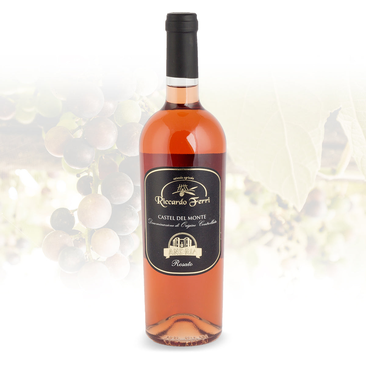 750ml bottle of DOC Castel del Monte rosé wine