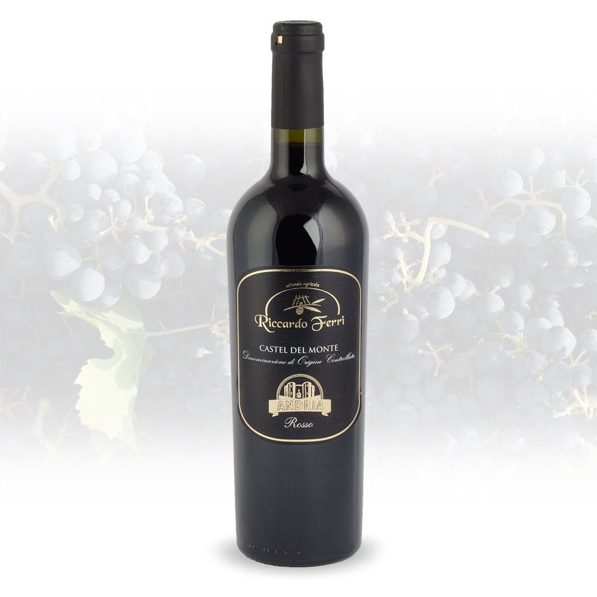 750ml bottle of red wine DOC Castel del Monte
