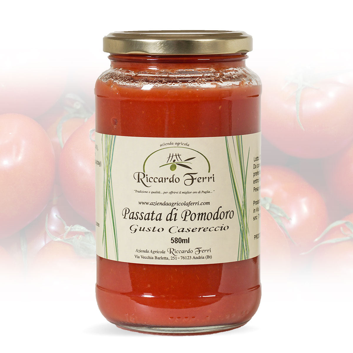 Homemade tomato puree 580g